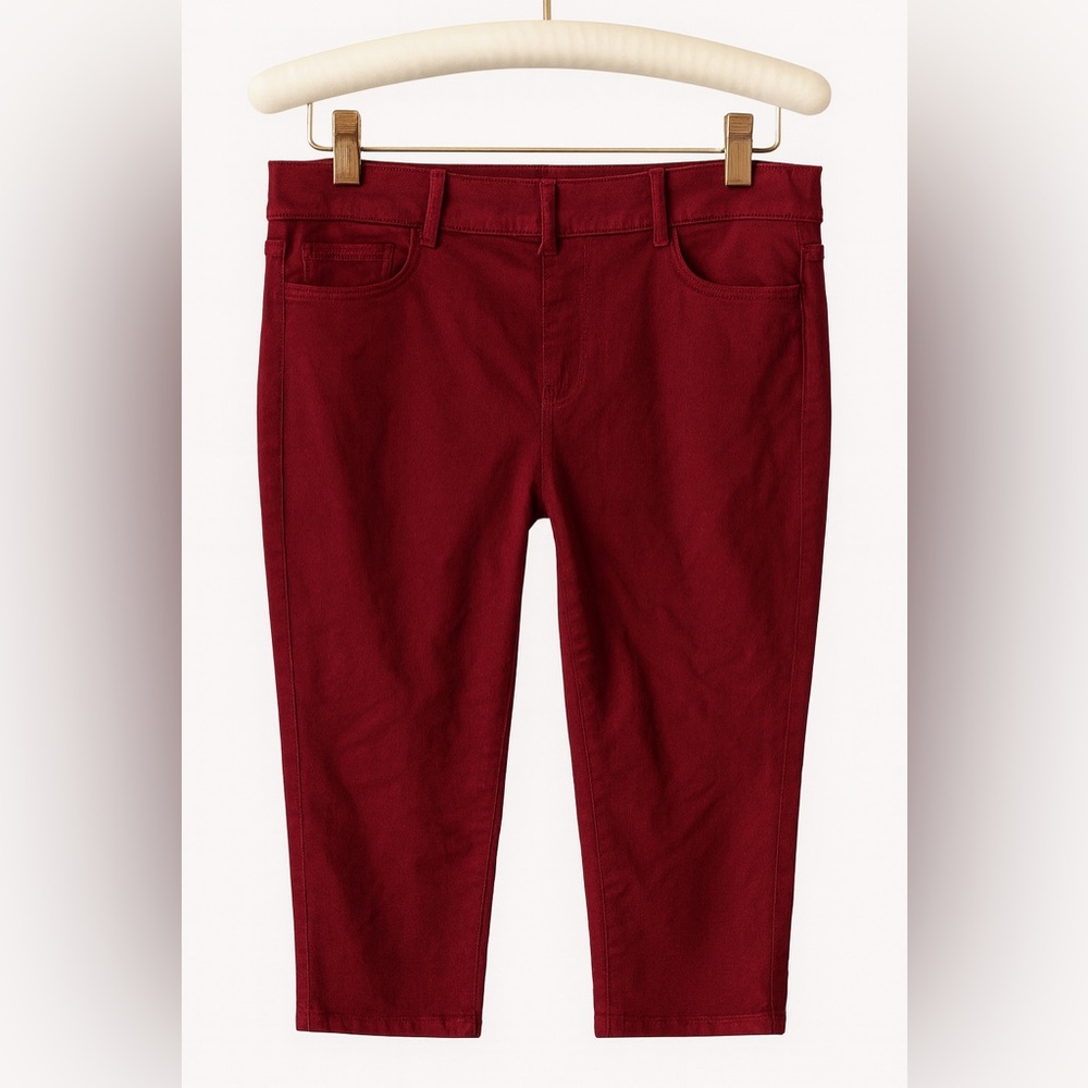 BurgundyStretch Skinny Jeans | Viscose Blend | Holiday Ready - Picture 4 of 6